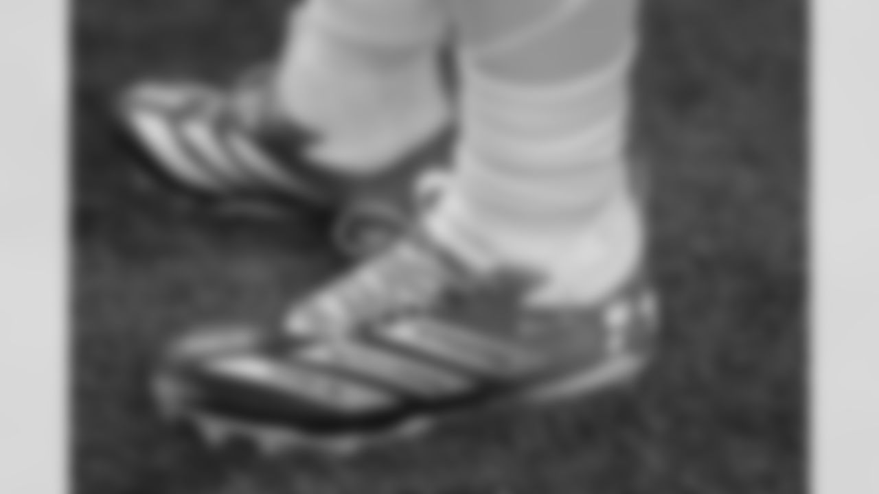 The New Orleans Saints players wear their 'My Cause, My Cleats' shoes ahead of the Saints game against the Atlanta Falcons in Week 12 of the 2025 NFL season in the Caesars Superdome on Nov. 23, 2025.