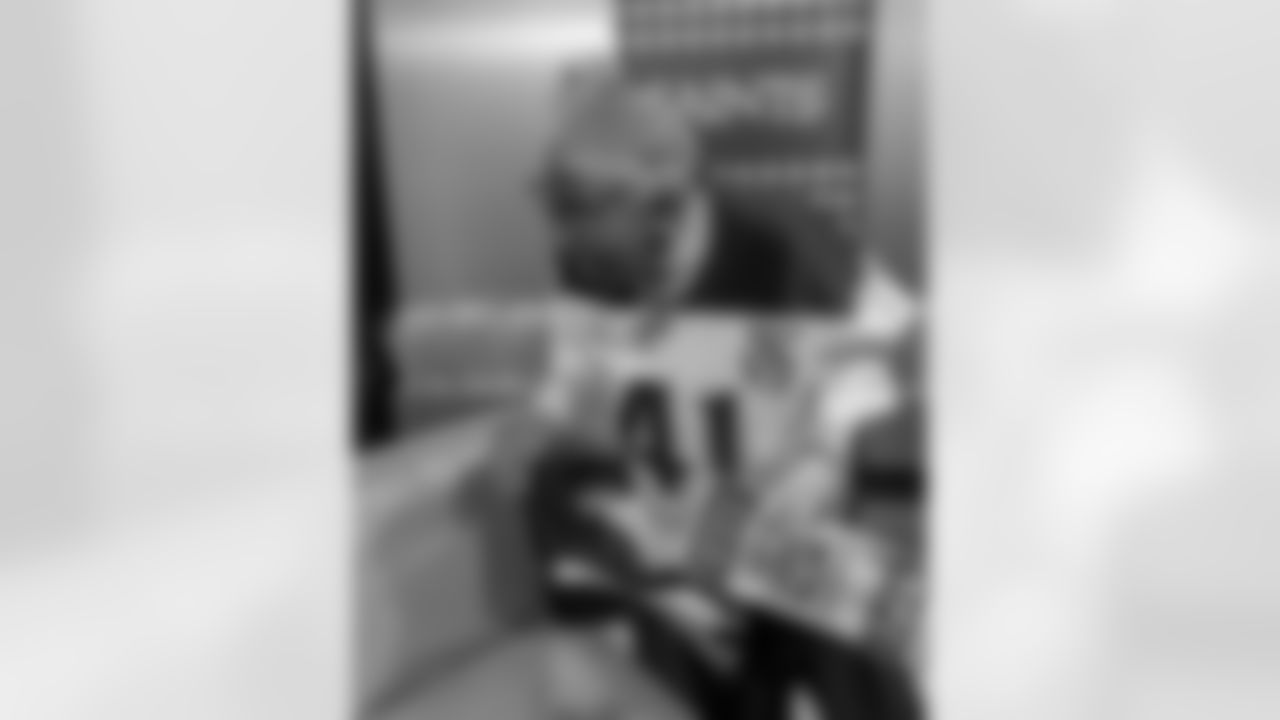 New Orleans Saints defensive end Cam Jordan surprised Angela "Mrs. Big O" Austin, our 2025 Saints Fan of the Year at the Ochsner Sports Performance Center. Angela will represent Saints fans at Super Bowl LX in San Francisco.