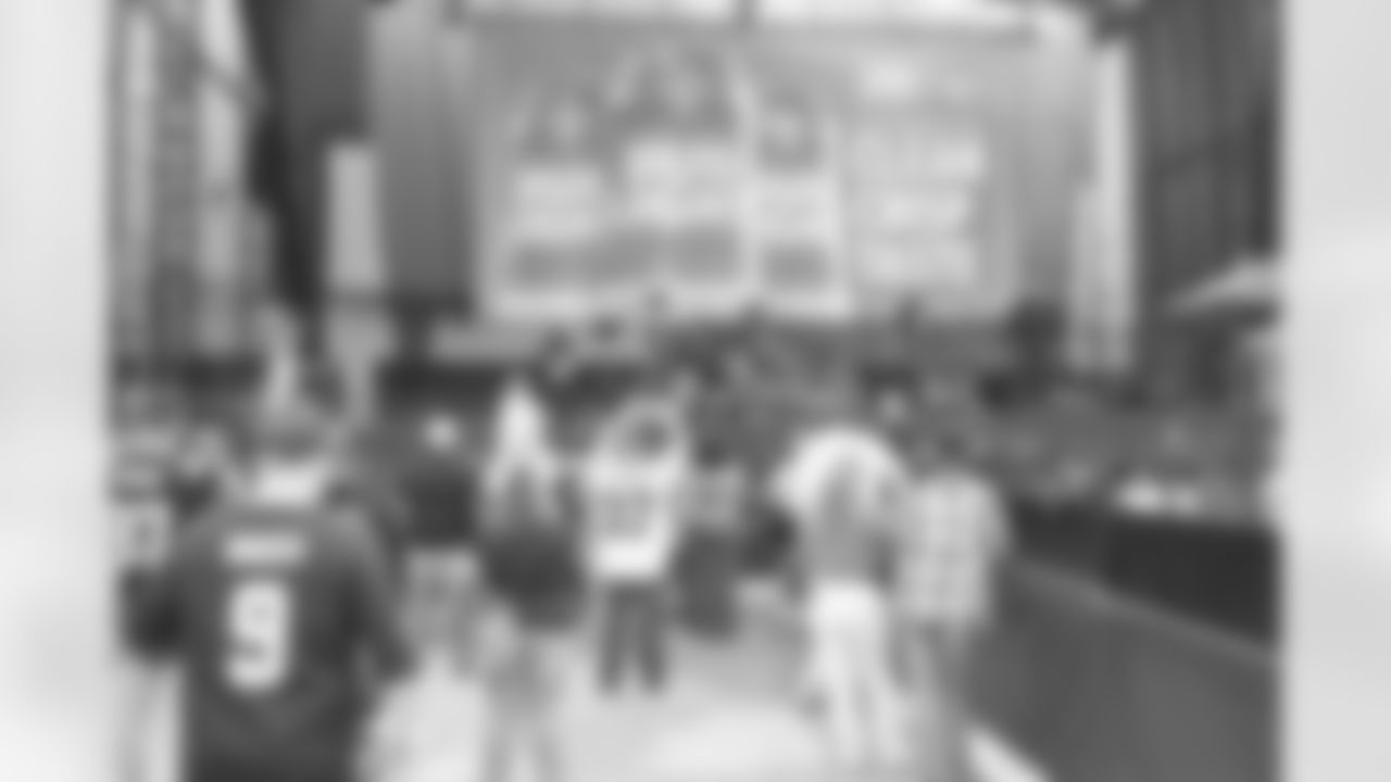 New Orleans Saints fans enjoyed the Week 16 entertainment in Champions Square ahead of the game against the New York Jets during the 2025 NFL season on Dec. 21, 2025.