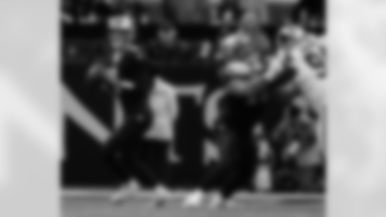 Check out the best photos of the New Orleans offense in their game against the Carolina Panthers for Week 15 of the 2025 NFL season on Dec. 14, 2025 at Caesars Superdome.