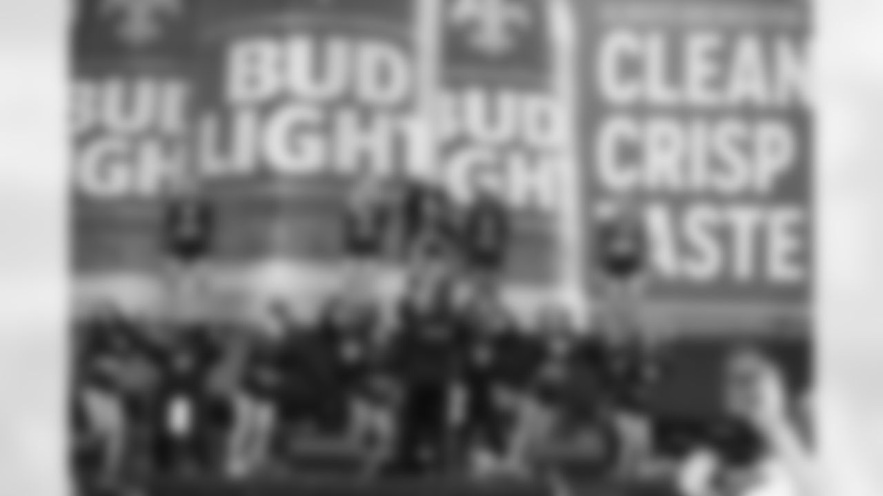 New Orleans Saints fans enjoyed the Week 16 entertainment in Champions Square ahead of the game against the New York Jets during the 2025 NFL season on Dec. 21, 2025.