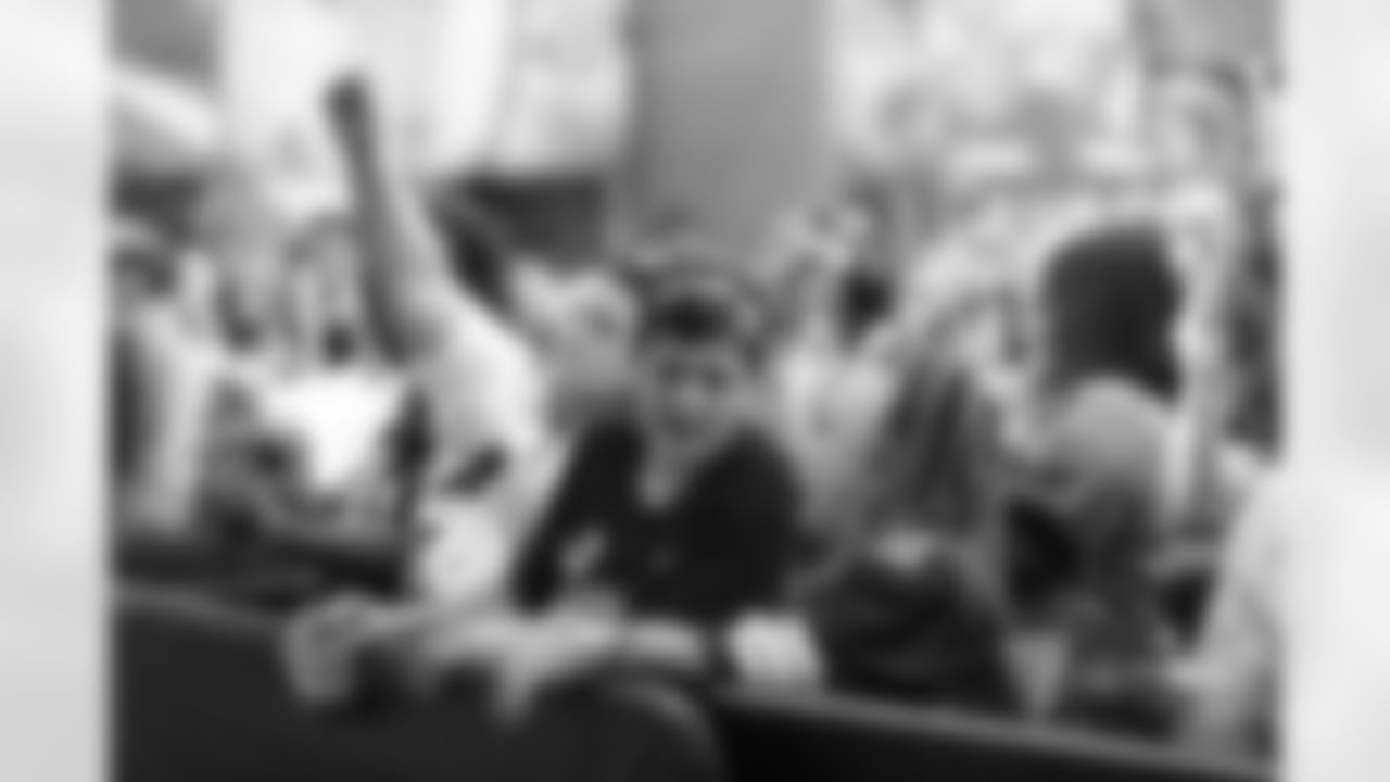 New Orleans Saints fans enjoyed the Week 16 entertainment in Champions Square ahead of the game against the New York Jets during the 2025 NFL season on Dec. 21, 2025.