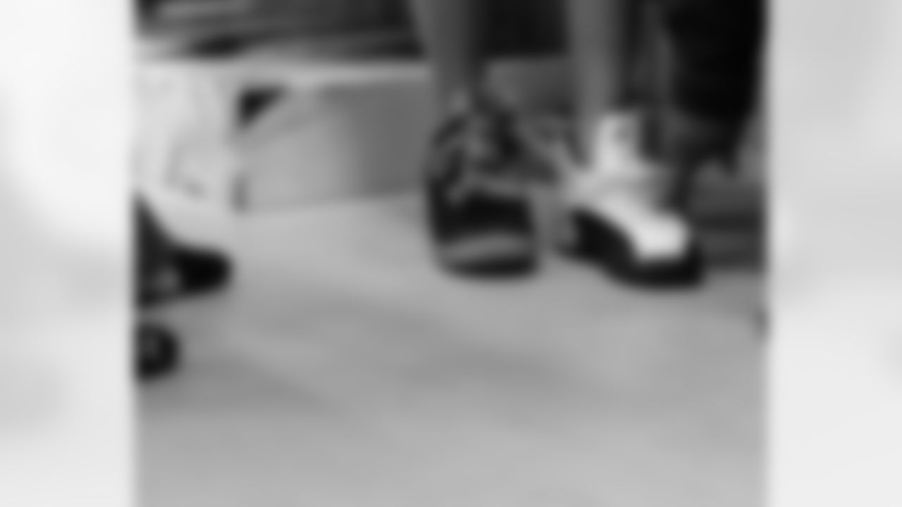 New Orleans Saints defensive end Cameron Jordan gifted dozens of local youth with a pair of sneakers of their choice at Sneaker Politics in the French Quarter on Monday, December 22, 2025.