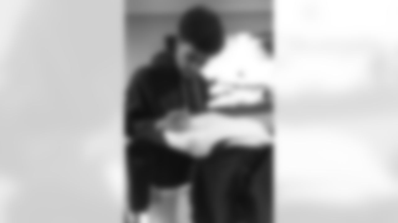 New Orleans Saints tight end Juwan Johnson, cornerback Alontae Taylor, and wide receiver Devaughn Vele attended the Louisiana Cat Hope Ignites Holiday Party on Tuesday, Dec. 16, 2025.