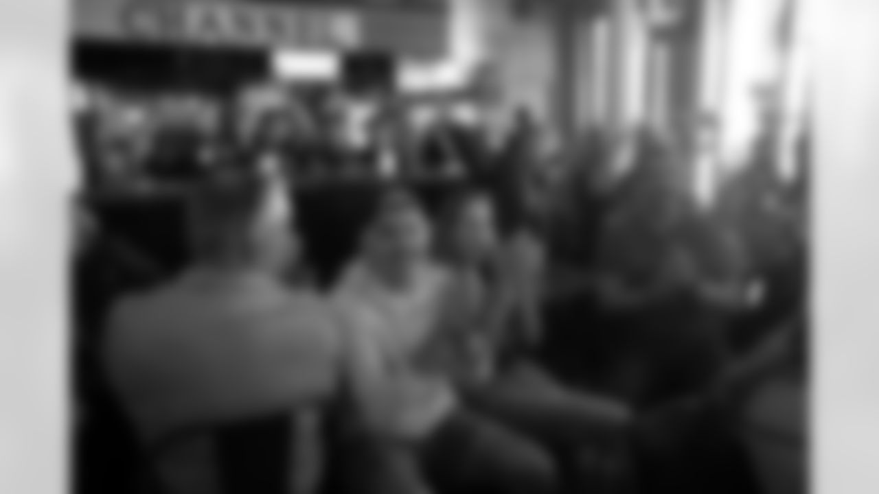 The New Orleans Saints hosted a watch party presented by Sire Spirits for their game against the Carolina Panthers on Nov. 9, 2025 at The Channel in New Orleans, Louisiana. Sir Saint and members of the Saints Cheer Krewe were in attendance and interacting with fans during the event.