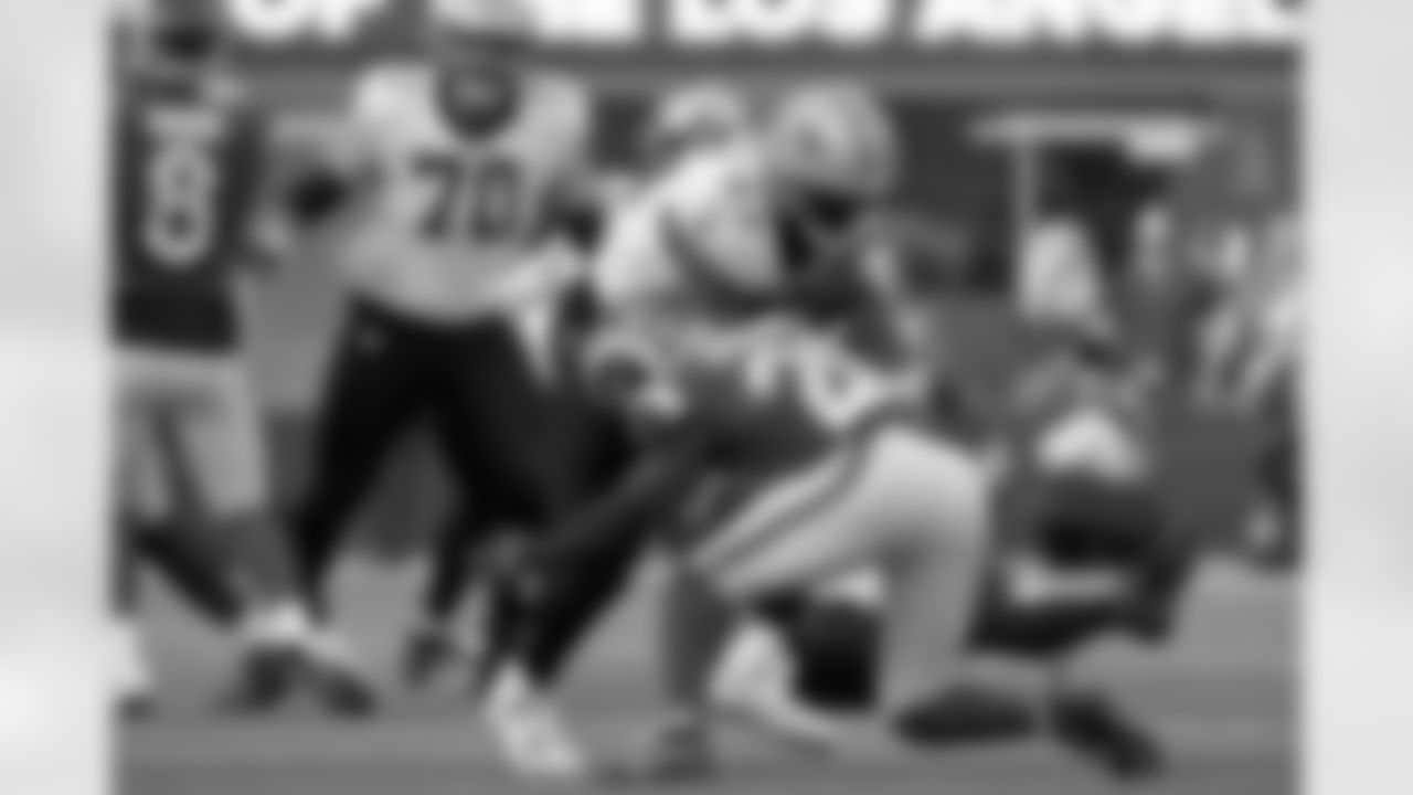 Check out the game action photos from the New Orleans Saints game against the Los Angeles Rams for Week 9 of the 2025 NFL season on Nov. 2, 2025 at SoFi Stadium.