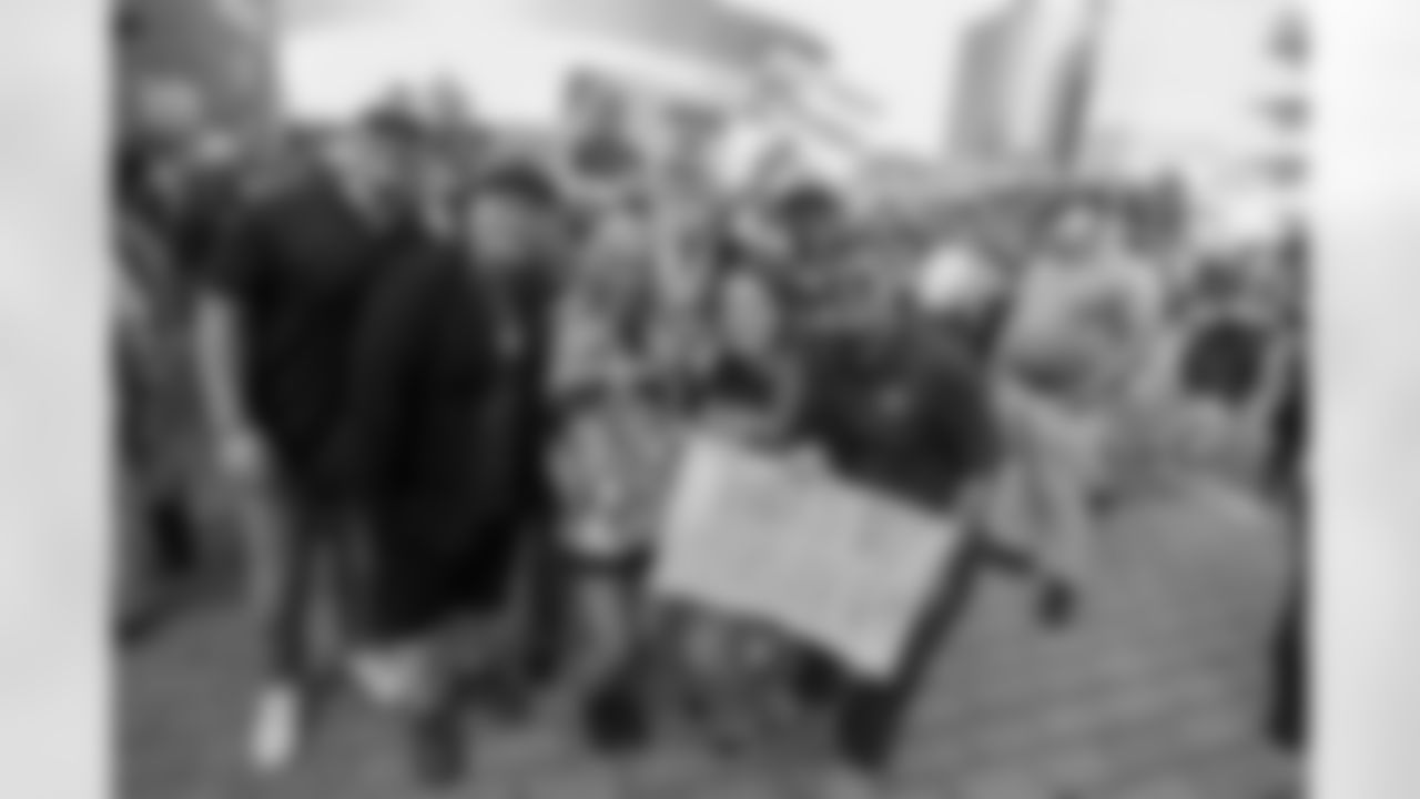 New Orleans Saints fans enjoyed the Week 16 entertainment in Champions Square ahead of the game against the New York Jets during the 2025 NFL season on Dec. 21, 2025.