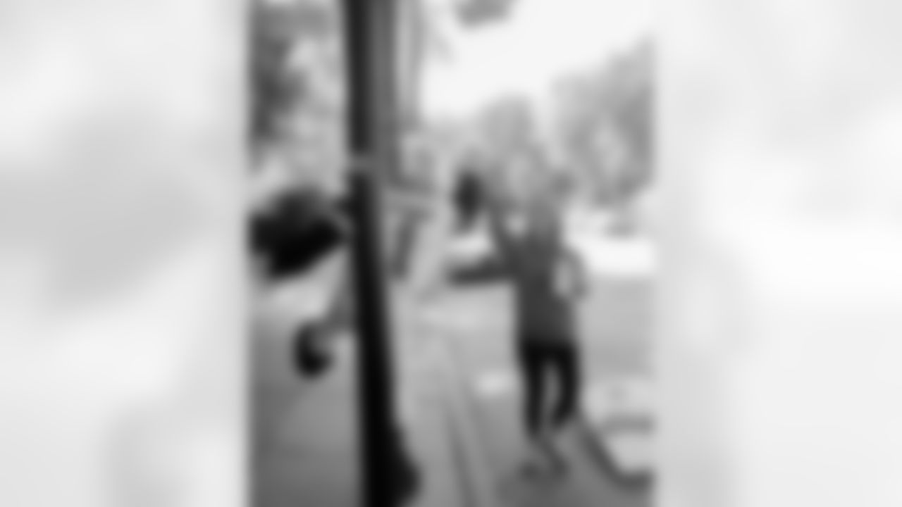 The New Orleans Saints hosted a watch party presented by Sire Spirits for their game against the Carolina Panthers on Nov. 9, 2025 at The Channel in New Orleans, Louisiana. Sir Saint and members of the Saints Cheer Krewe were in attendance and interacting with fans during the event.