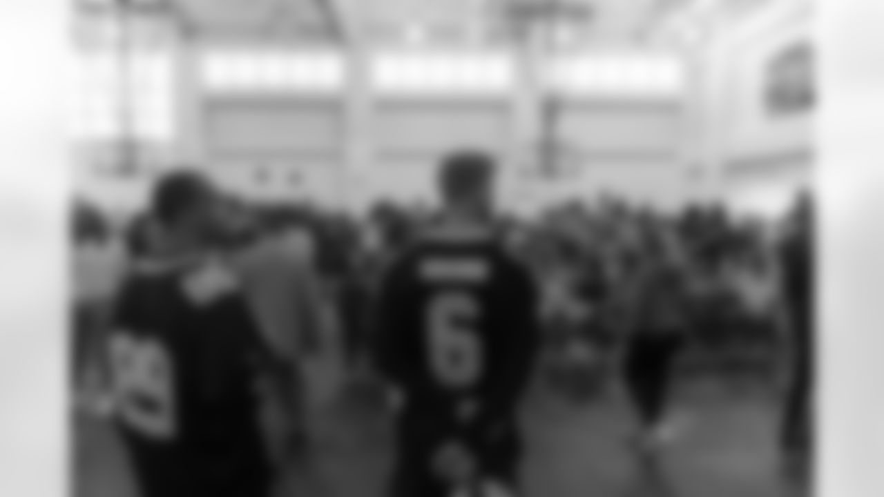 New Orleans Saints players hosted their annual Thanksgiving turkey giveaway at Dryades YMCA on Tuesday, Nov. 18, 2025. The players purchased turkeys and fixings from Rouses Markets to feed families in need, while giving them the opportunity to meet some of their favorite players during the annual holiday event.