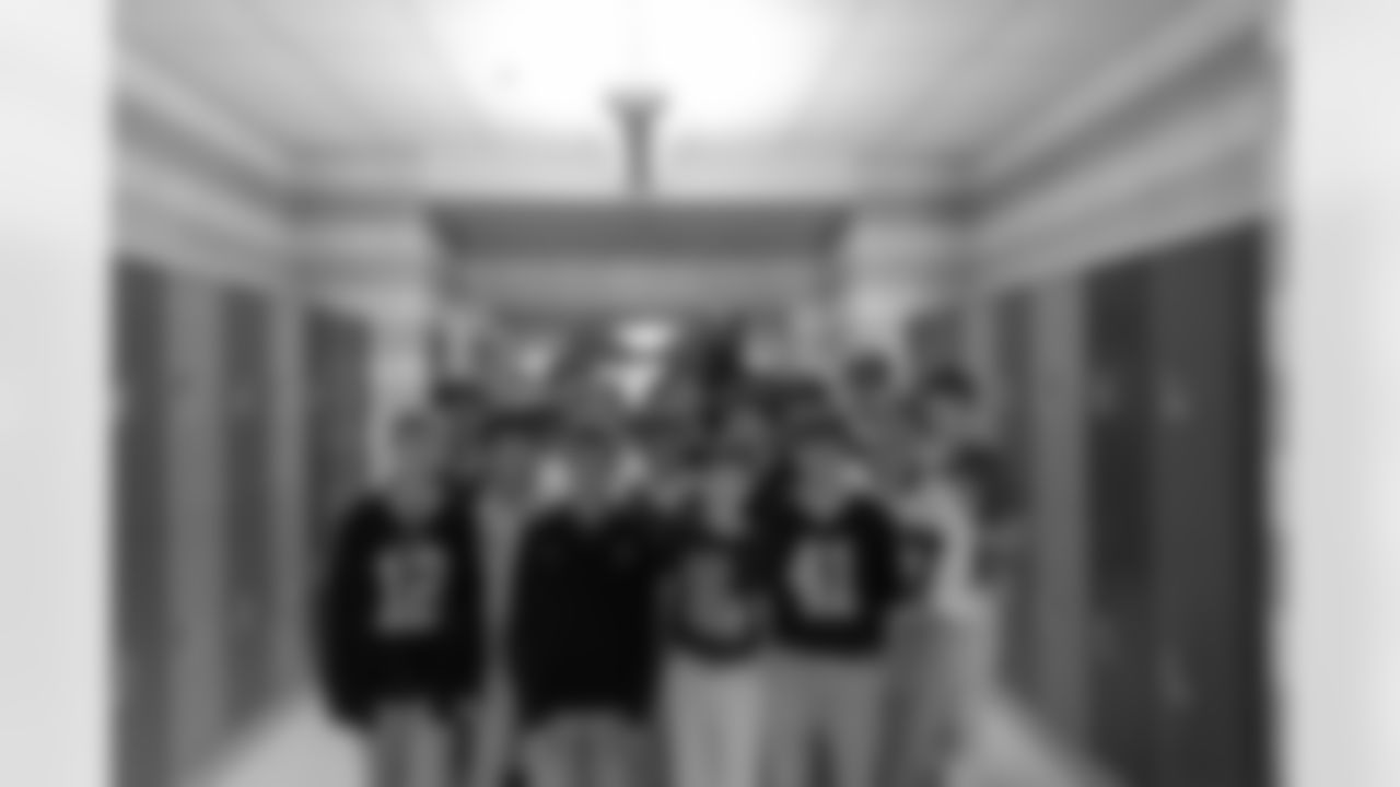 New Orleans Saints defensive end Cameron Jordan visited students and staff at Holy Cross School on Tuesday, Oct. 28, 2025.