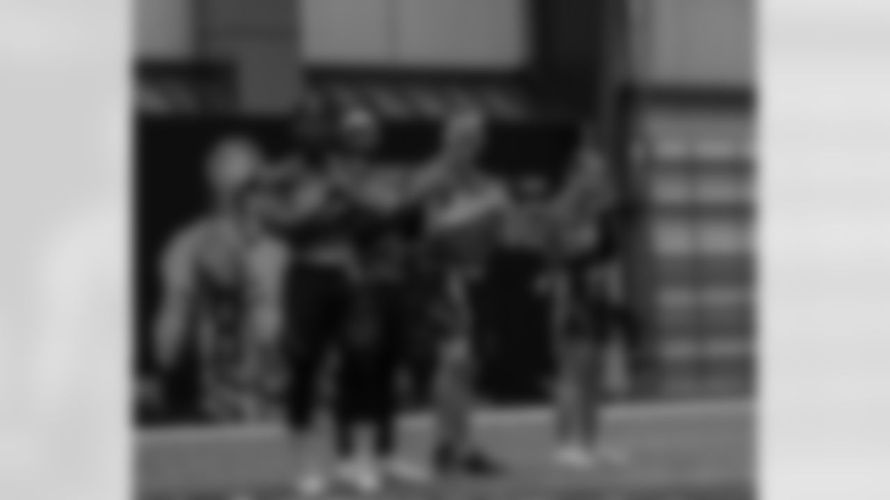 The New Orleans Saints and Dudley DeBosier hosted members of the Army, Marines, Air Force, Navy, and Coast Guard at the Ochsner Sports Performance Center for the 2026 Battle of the Branches on Thursday, January 29. Saints legend Pat Swilling, former defensive end Buford Jordan, and former kicker Greg Fassitt, along with Saints quarterback Tyler Shough and center Erik McCoy, were in attendance for the round-robin tournament featuring challenges such as tug-of-war, the 40-yard dash, and field goal kicking.