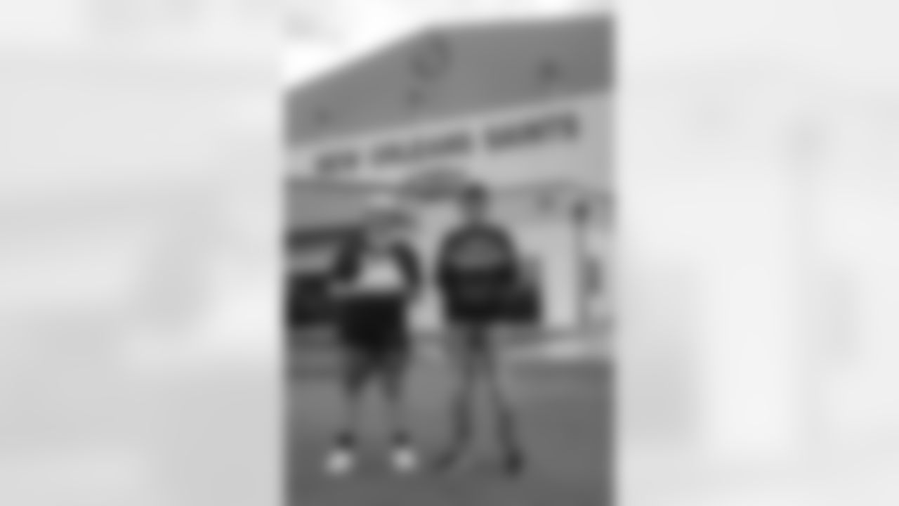 The New Orleans Saints hosted two Make-A-Wish visitors at walk-through on Saturday, Dec. 2, 2023 at the Ochsner Sports Performance Center. Bo from Helotes, Texas, had a lung transplant and Drew from Richland, Washington, had leukemia.