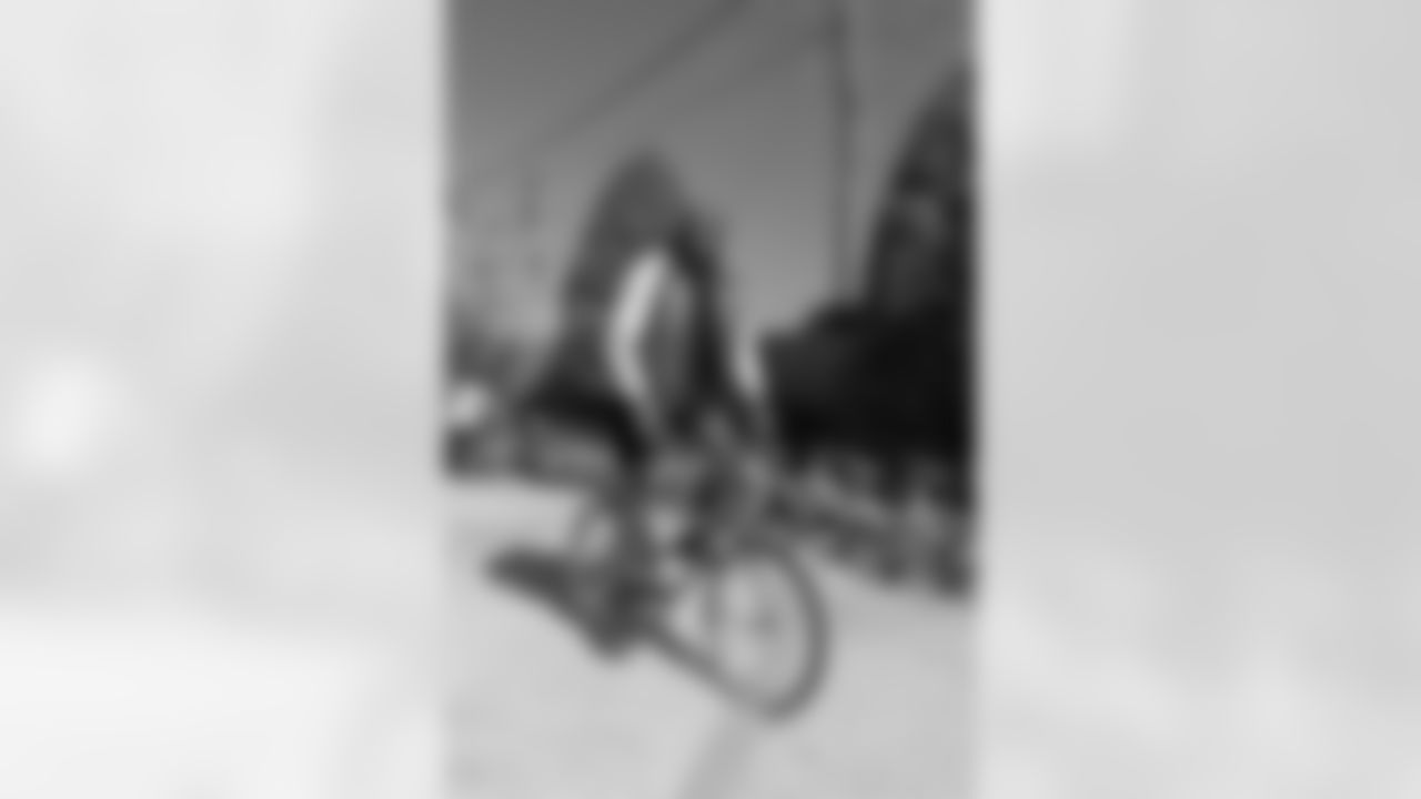 New Orleans Saints quarterback Tyler Shough and defensive end Cam Jordan joined Raising Cane's to surprise 100 kids from the Boys and Girls Club of Metro Louisiana with new bikes and helmets for the holidays on Tuesday, Dec. 9, 2025.