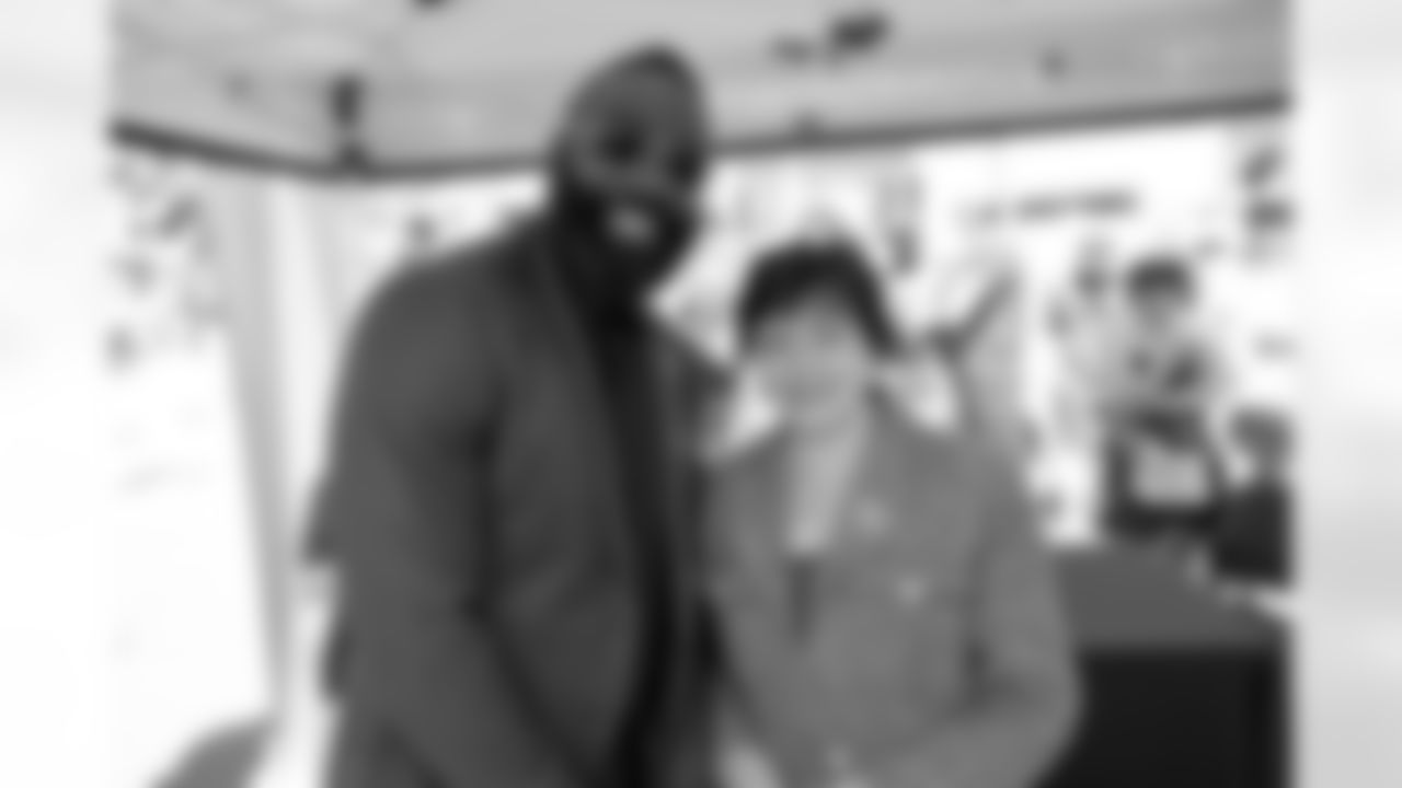 New Orleans Saints owner Gayle Benson and linebacker Demario Davis joined fans at the Paris Musketeers game in Paris, France on Sunday, July 13, 2025.