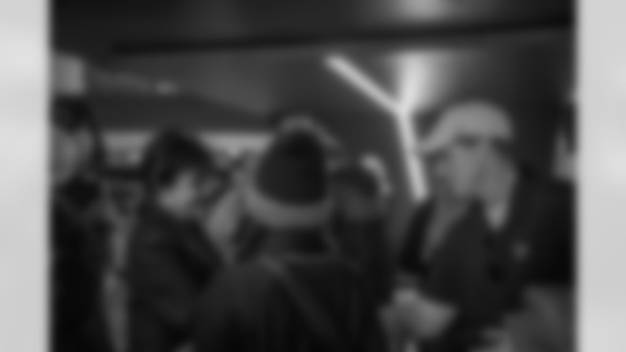 New Orleans Saints Owner Gayle Benson and recent Saints Hall of Fame inductee Tracy Porter greeted season ticket holders as their names were added to the 50th Season Ticket Holder monument prior to the Saints game on Sunday, Dec. 14, 2025.