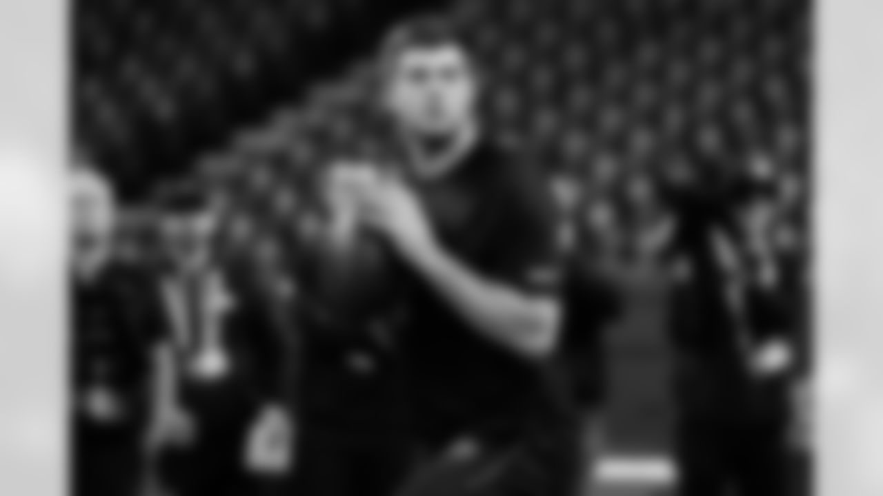 LSU quarterback Garrett Nussmeier (13) participates in a drill during the 2026 NFL Scouting Combine on Saturday, February 28, 2026 in Indianapolis, Indiana.