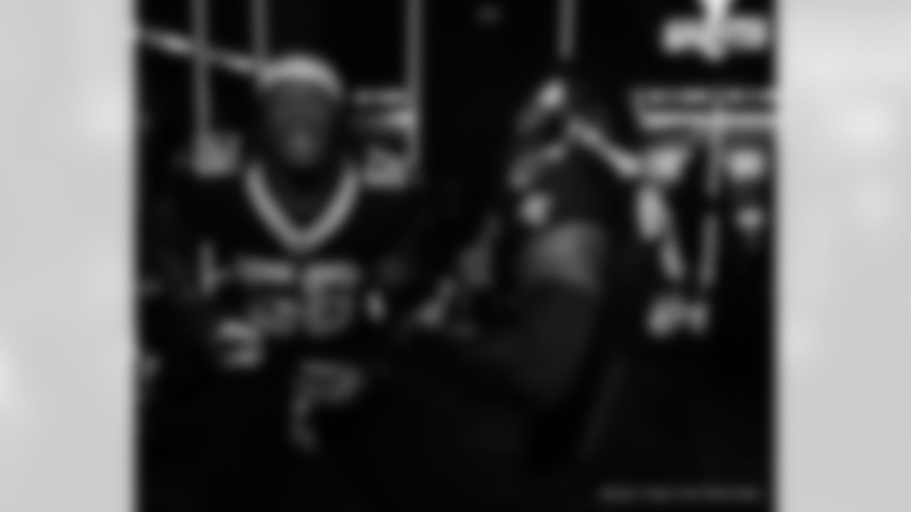 Head inside the New Orleans Saints locker room postgame after the Saints' win against the Carolina Panthers in Week 15 of the 2025 NFL Season presented by Bud Light.