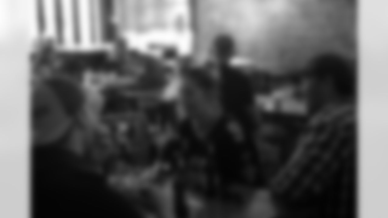 The New Orleans Saints hosted a watch party presented by Sire Spirits for their game against the Carolina Panthers on Nov. 9, 2025 at The Channel in New Orleans, Louisiana. Sir Saint and members of the Saints Cheer Krewe were in attendance and interacting with fans during the event.