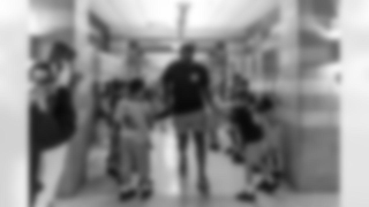 New Orleans Saints defensive end Cameron Jordan visited students and staff at Holy Cross School on Tuesday, Oct. 28, 2025.