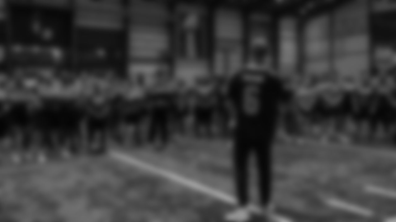 The New Orleans Saints and Dudley DeBosier hosted members of the Army, Marines, Air Force, Navy, and Coast Guard at the Ochsner Sports Performance Center for the 2026 Battle of the Branches on Thursday, January 29. Saints legend Pat Swilling, former defensive end Buford Jordan, and former kicker Greg Fassitt, along with Saints quarterback Tyler Shough and center Erik McCoy, were in attendance for the round-robin tournament featuring challenges such as tug-of-war, the 40-yard dash, and field goal kicking.