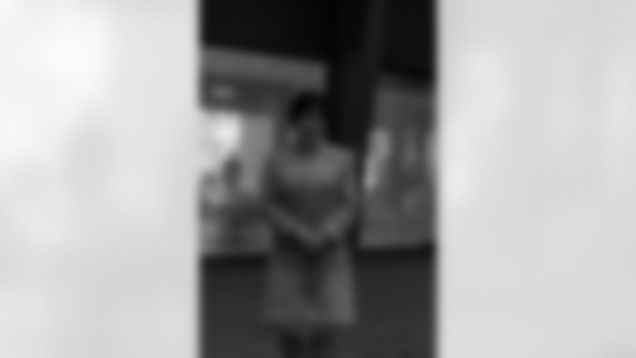 New Orleans Saints owner Gayle Benson and legend Pat Swilling joined volunteers from Entergy and the American Red Cross to assemble care packages for military members as part of the NFL's Salute to Service month on Tuesday, Nov. 11, 2025.