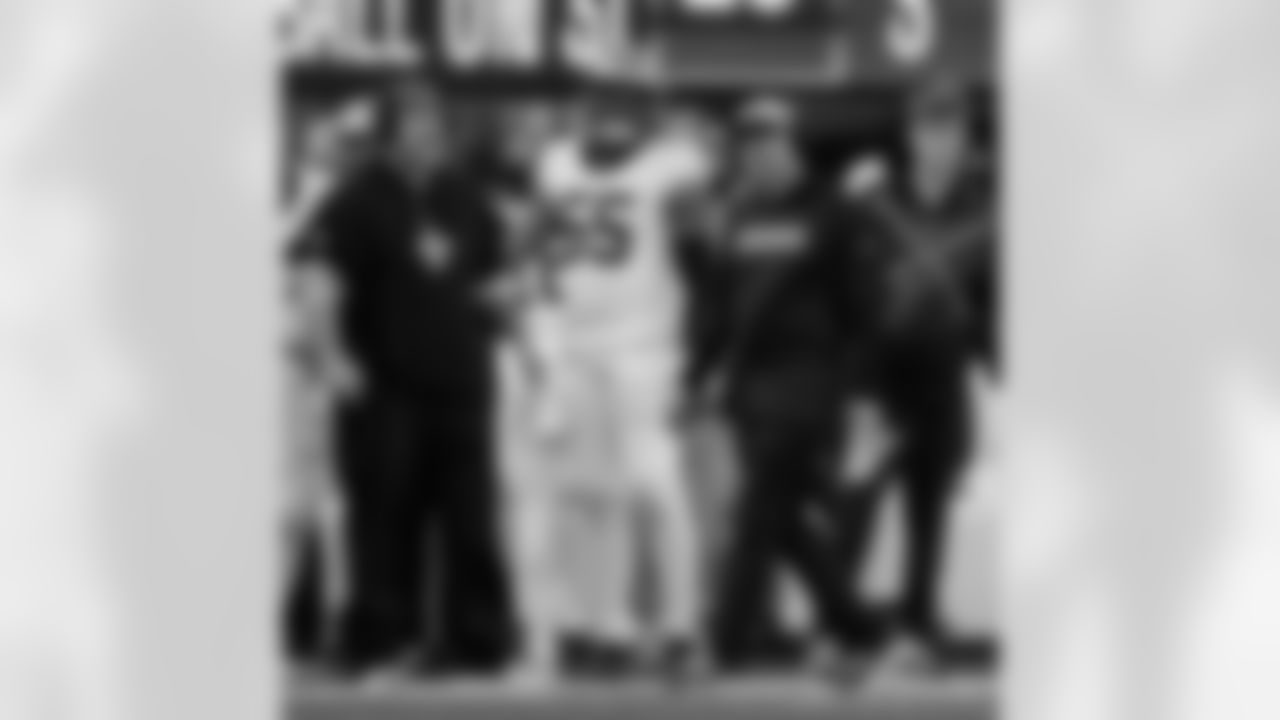 DE Isaiah Foskey (55) on the sideline during the New Orleans Saints game against the New York Giants for Week 14 of the 2024 NFL Season on Dec. 8, 2024 at MetLife Stadium.