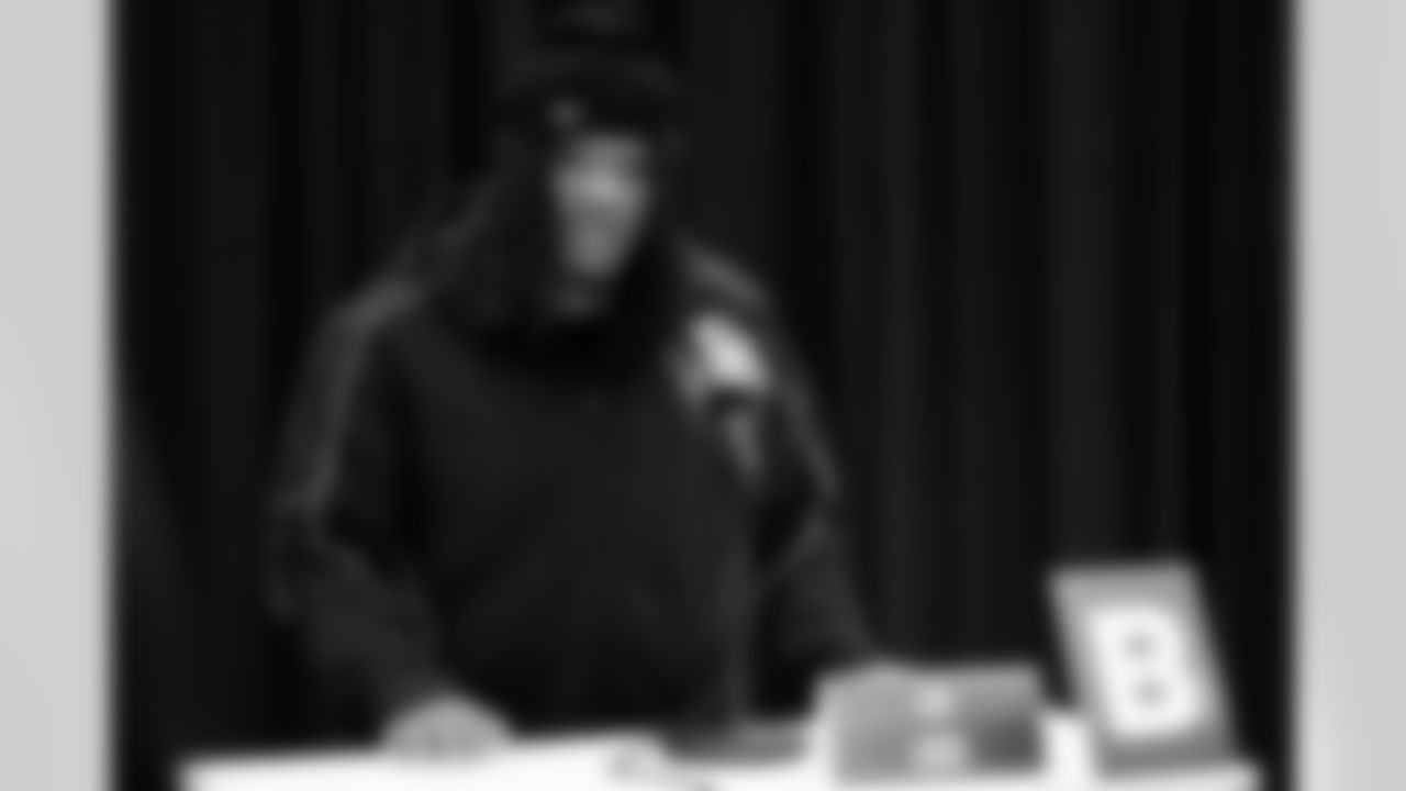 LSU wide receiver Zavion Thomas (38) speaks during a press conference at the 2026 NFL Scouting Combine on Friday, February 27, 2026 in Indianapolis, Indiana.