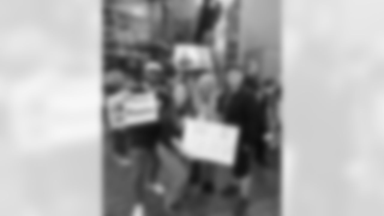 New Orleans Saints fans enjoyed the Week 16 entertainment in Champions Square ahead of the game against the New York Jets during the 2025 NFL season on Dec. 21, 2025.