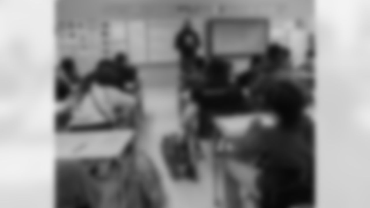 New Orleans Saints defensive end Cam Jordan visited students and staff at KIPP Morial School on Monday, Dec. 15, 2025, spending time engaging with students and supporting the school community.