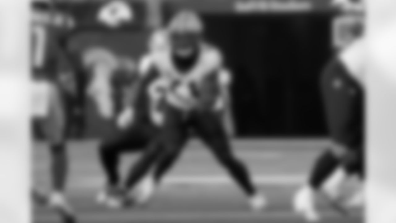 Check out the game action photos from the New Orleans Saints game against the Los Angeles Rams for Week 9 of the 2025 NFL season on Nov. 2, 2025 at SoFi Stadium.