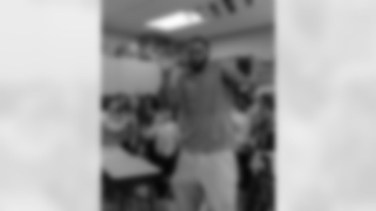 New Orleans Saints defensive end Cameron Jordan visited students and staff at Harold Keller Elementary School on Tuesday, Oct. 21, 2025.