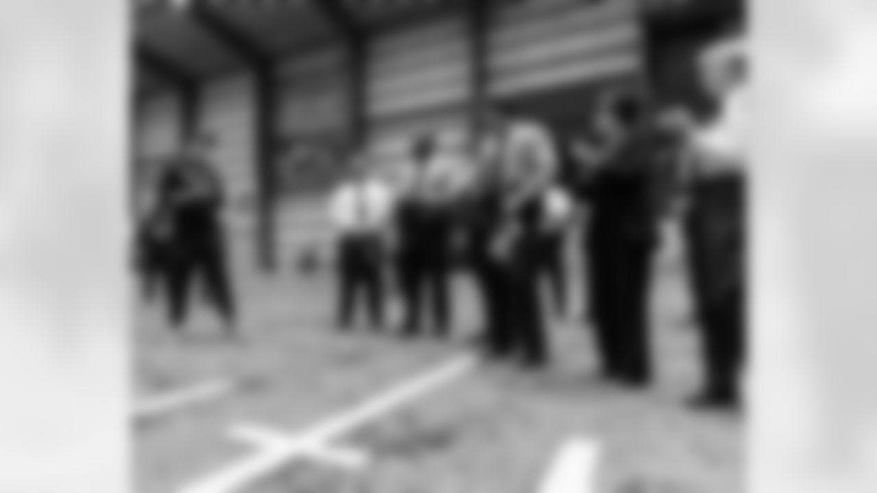 New Orleans Saints owner Gayle Benson honored four NOPD heroes during Saturday's walkthrough practice on January 3, 2026. Mrs. Benson, head coach Kellen Moore, and Saints players honored their response, service, and sacrifice during the Jan. 1 attacks on Bourbon Street.