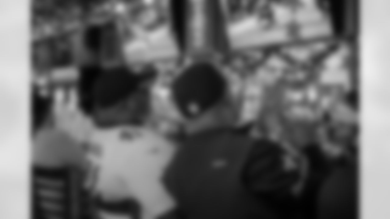 The New Orleans Saints hosted a watch party presented by Bud Light for their game against the Atlanta Falcons on Jan. 4, 2026 at Parlay's in New Orleans, Louisiana. Members of the Saints Cheer Krewe and Sir Saint were in attendance and interacting with fans during the event.