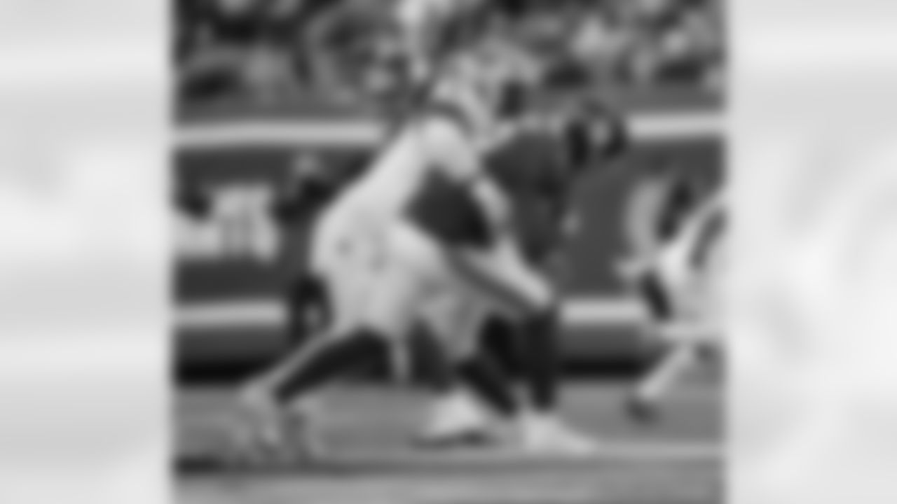 DT Khalen Saunders (50) gets a sack during the New Orleans Saints game against the New York Giants for Week 14 of the 2024 NFL Season on Dec. 8, 2024 at MetLife Stadium.