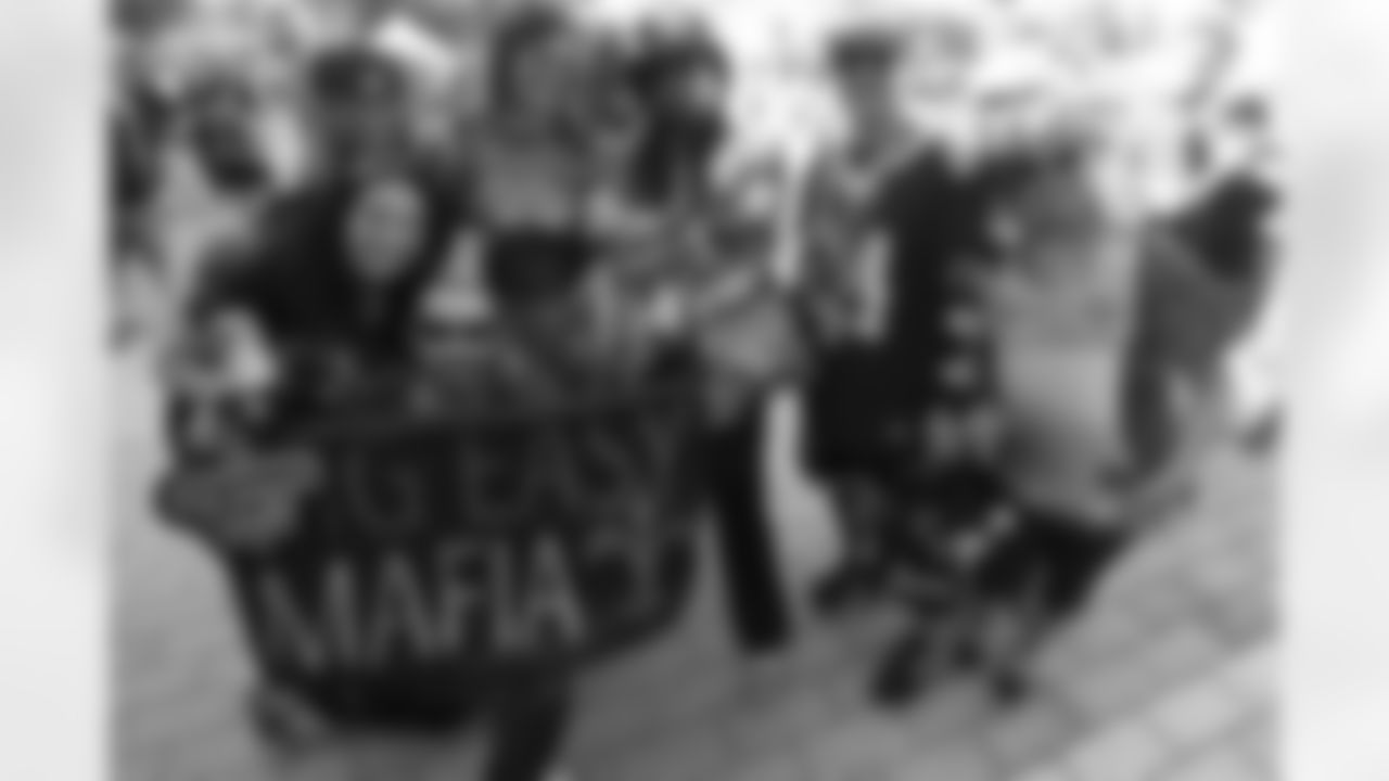 New Orleans Saints fans enjoyed the Week 12 entertainment in Champions Square ahead of the game against the Atlanta Falcons during the 2025 NFL season on Nov. 23, 2025.