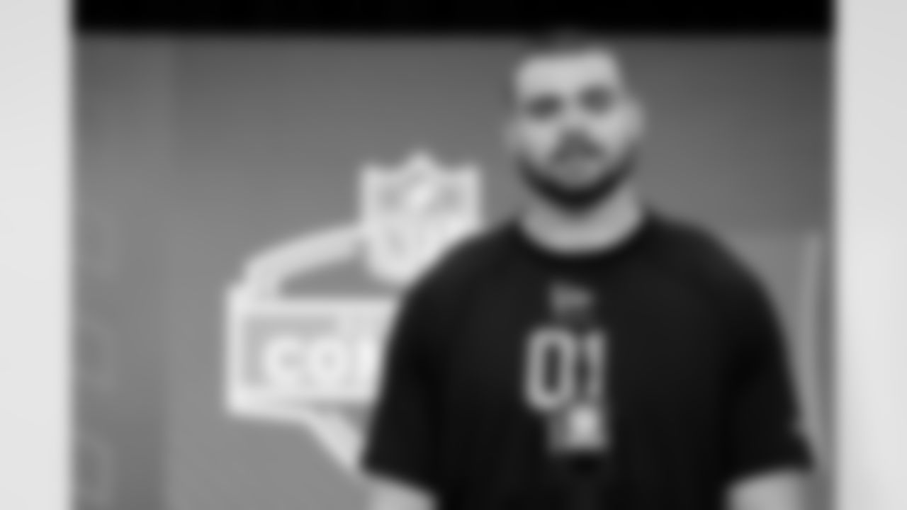 Utah tight end Dallen Bentley (01) speaks during a press conference at the 2026 NFL Scouting Combine on Thursday, February 26, 2026 in Indianapolis, Indiana.