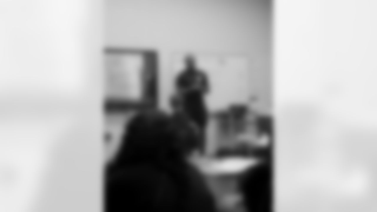 New Orleans Saints defensive end Cam Jordan visited students and staff at J.C. Ellis Elementary School on Tuesday, Dec. 2, 2025.