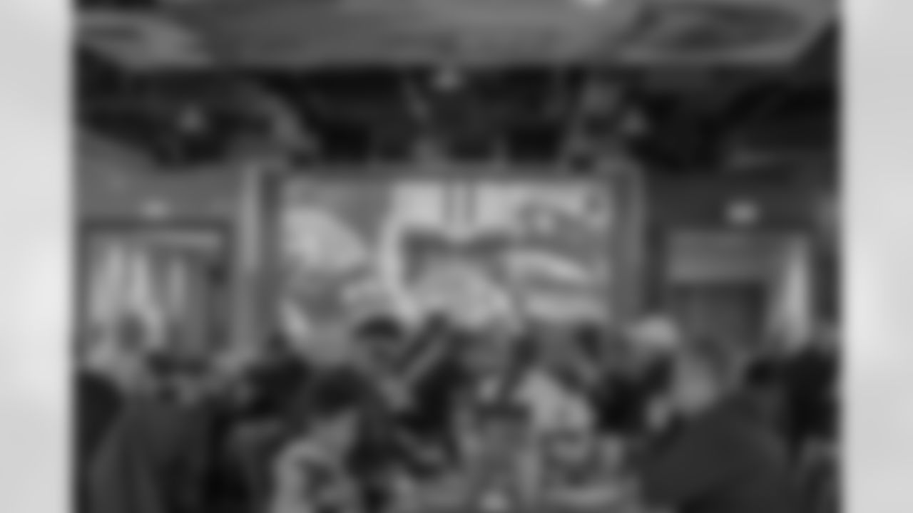 The New Orleans Saints hosted a watch party presented by Bud Light for their game against the Tampa Bay Buccaneers on Dec. 7, 2025 at Manning's in New Orleans, Louisiana. Members of the Saints Cheer Krewe were in attendance and interacting with fans during the event.