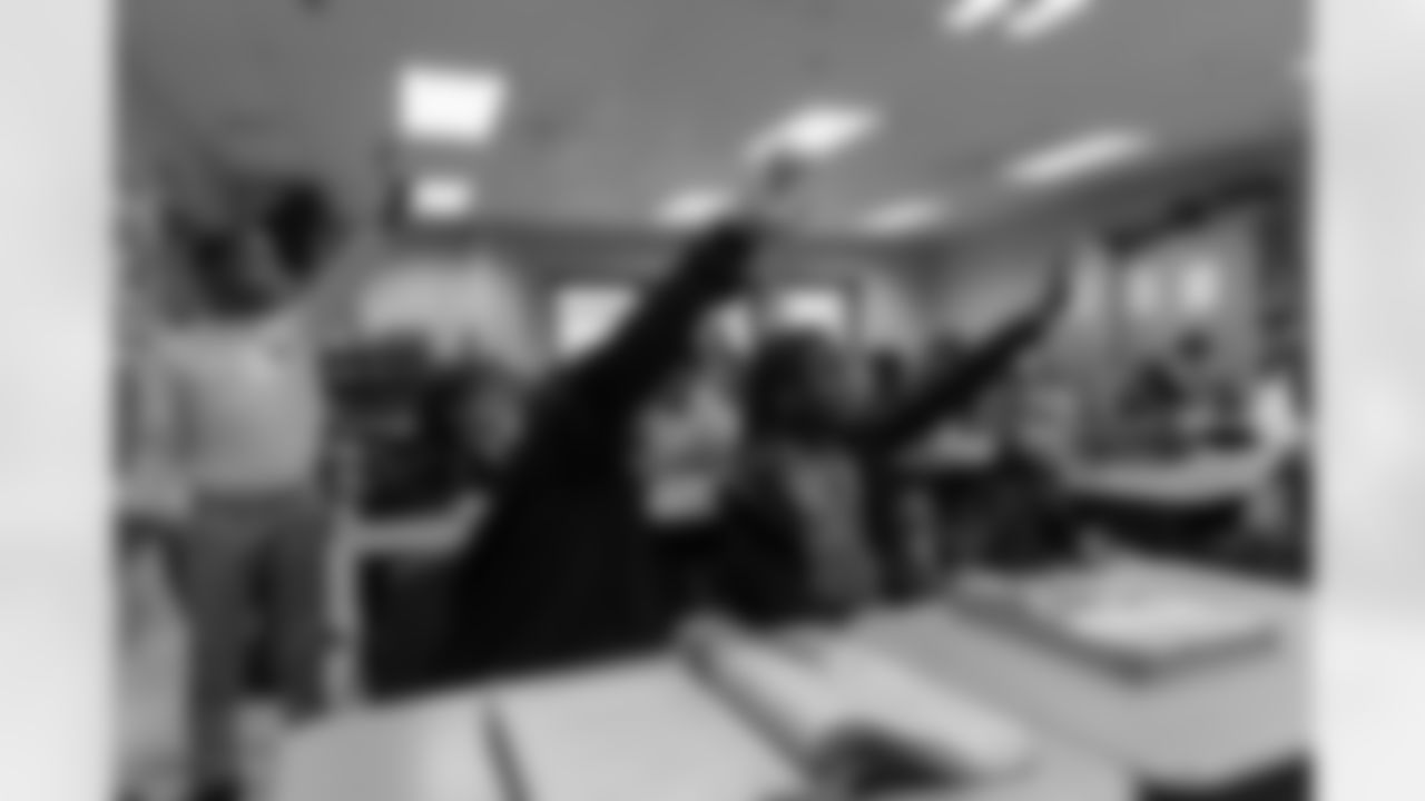 New Orleans Saints defensive end Cam Jordan visited students and staff at Martin Luther King Jr. Elementary School on Tuesday, Dec. 9, 2025.