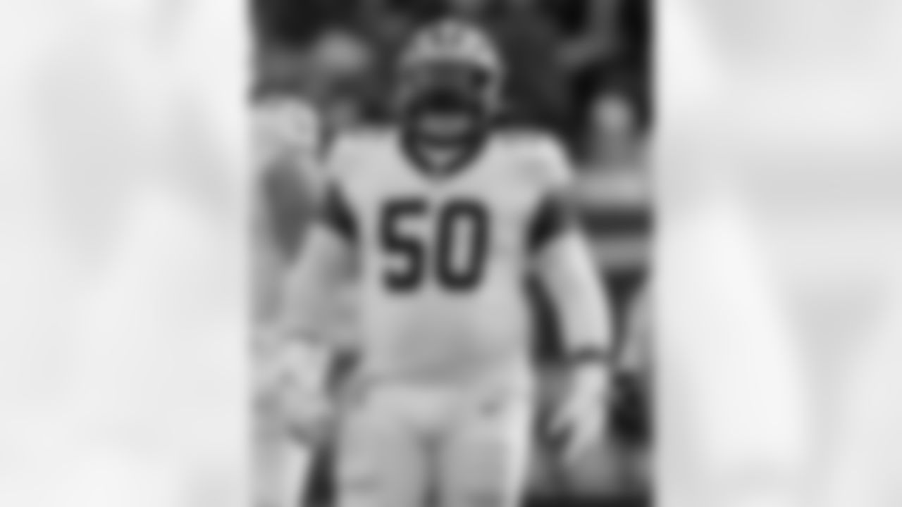 DT Khalen Saunders (50) during the New Orleans Saints game against the New York Giants for Week 14 of the 2024 NFL Season on Dec. 8, 2024 at MetLife Stadium.