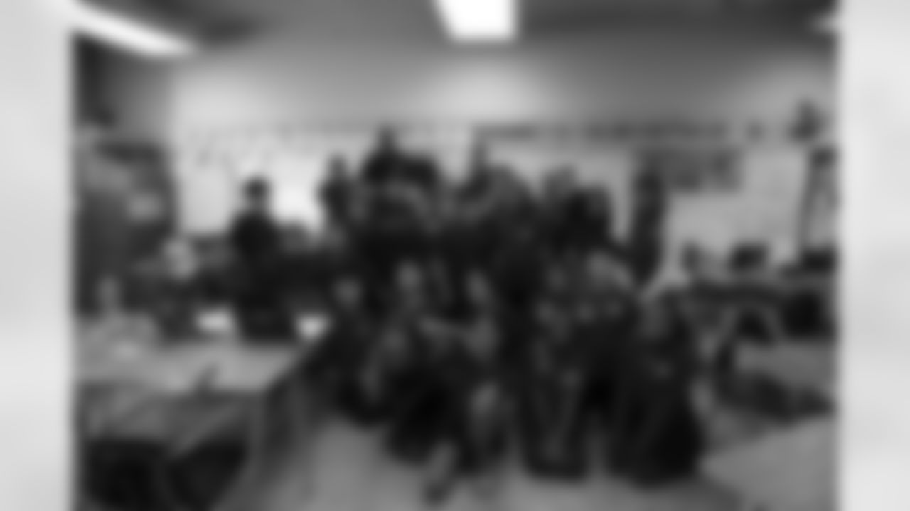 New Orleans Saints defensive end Cam Jordan visited students and staff at Bissonet Plaza Elementary School on Tuesday, Nov. 18, 2025.