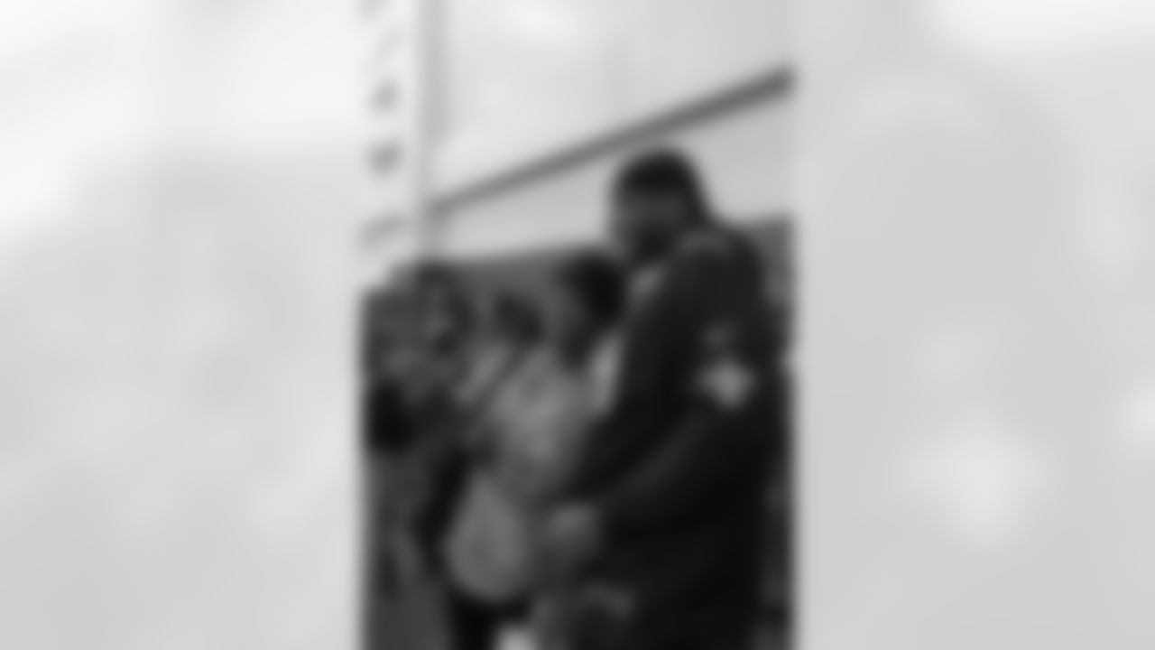 New Orleans Saints players hosted their annual Thanksgiving turkey giveaway at Dryades YMCA on Tuesday, Nov. 18, 2025. The players purchased turkeys and fixings from Rouses Markets to feed families in need, while giving them the opportunity to meet some of their favorite players during the annual holiday event.