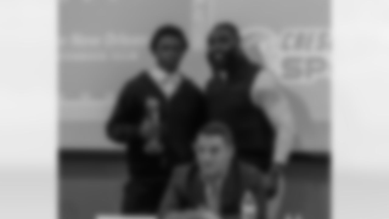 New Orleans Saints linebacker Demario Davis shared his inspiring story at the final Quarterbacks Club meeting of the year as well as awarded trophies to each 2025 High School Football Player of the Week at the Cannery on Monday, Dec. 16, 2025.