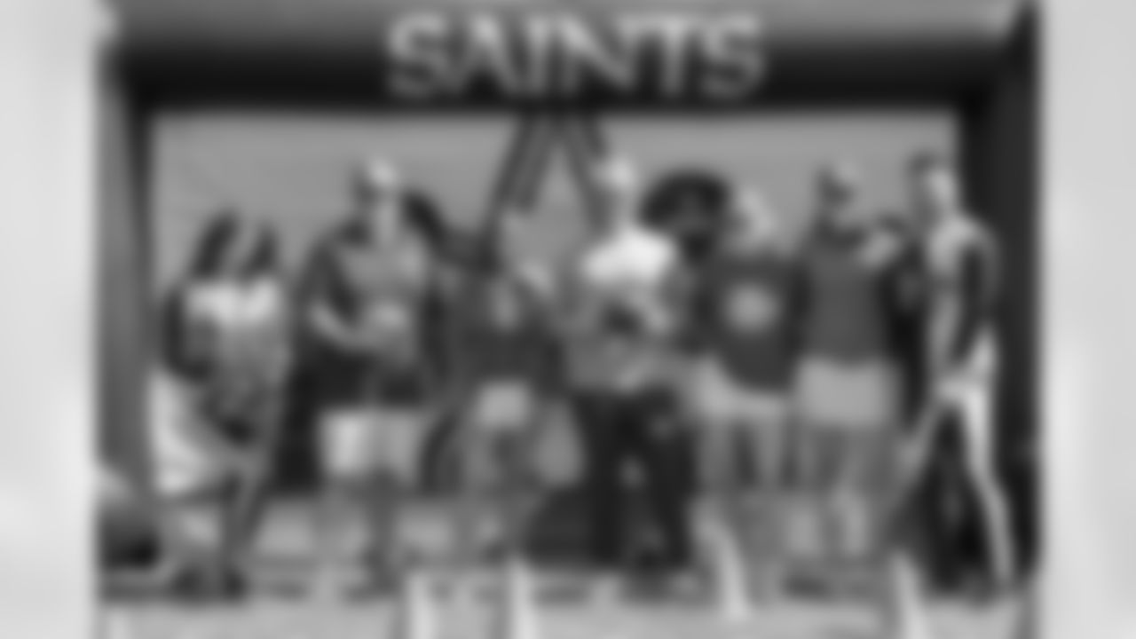 New Orleans Saints legend Garrett Hartley and members of the Saints Cheer Krewe joined students at St. Michael Special School for a field day presented by Hancock Whitney on Wednesday, April 16, 2025.