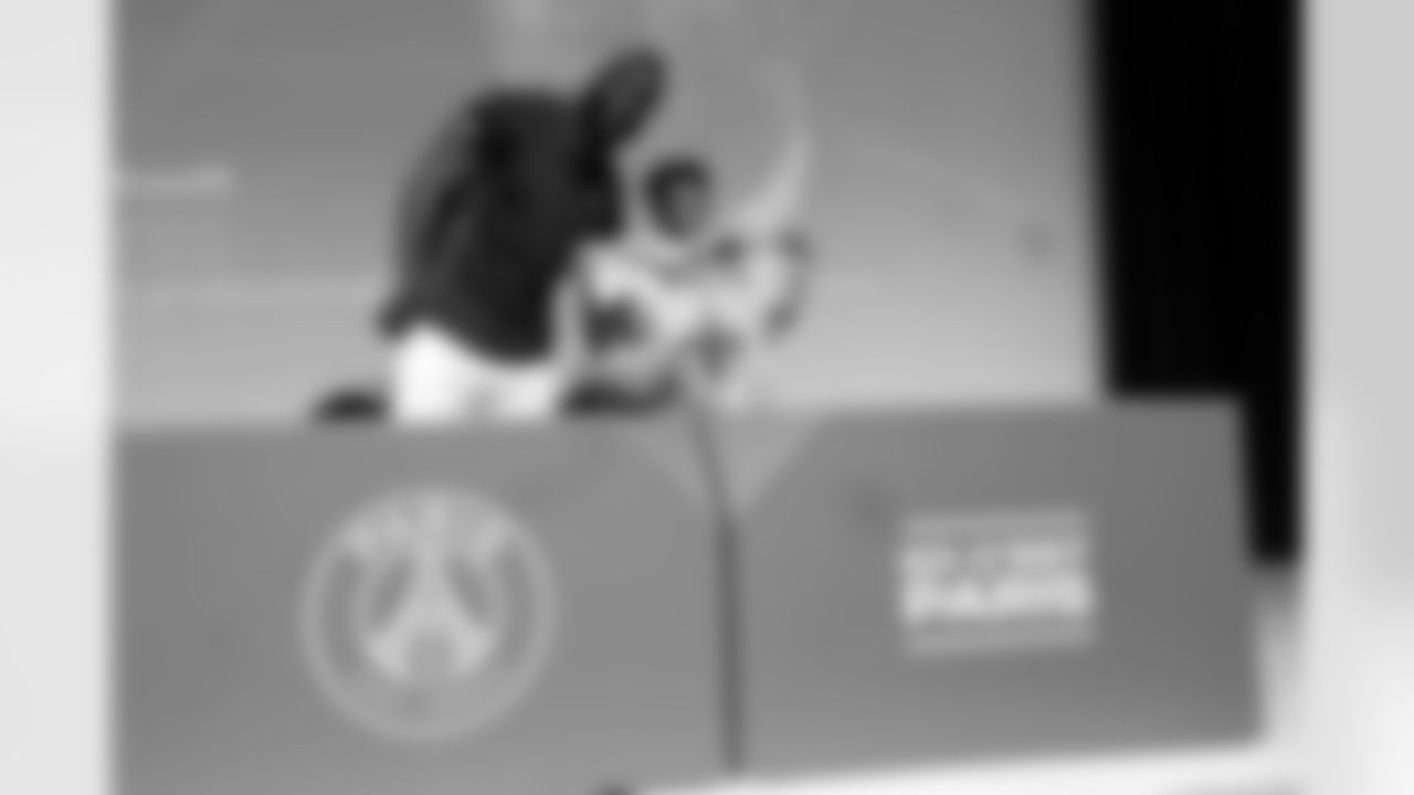 New Orleans Saints linebacker Demario Davis joined local youth flag football teams for a tour of Parc des Princes, home of the Paris St-Germain F.C., on Friday, July 11, 2025.