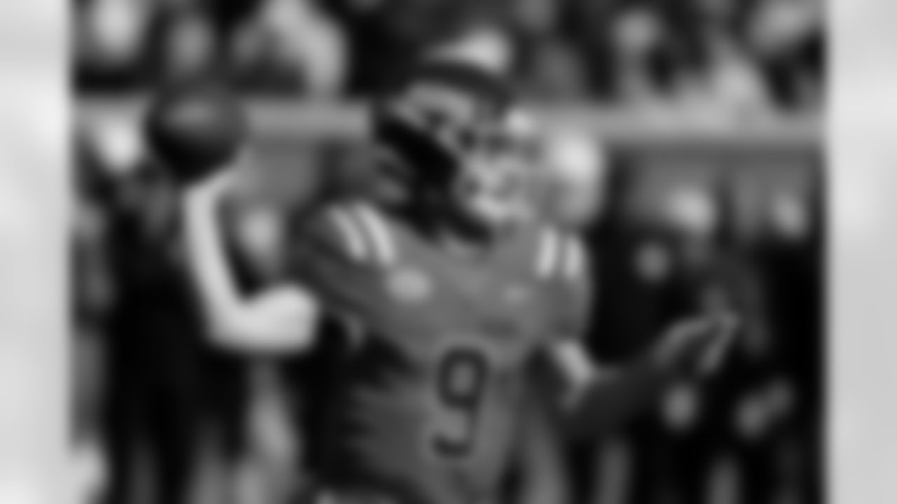 National quarterback Jake Haener of Fresno State (9) rolls out to pass during the first half of the Senior Bowl NCAA college football game Saturday, Feb. 4, 2023, in Mobile, Ala..