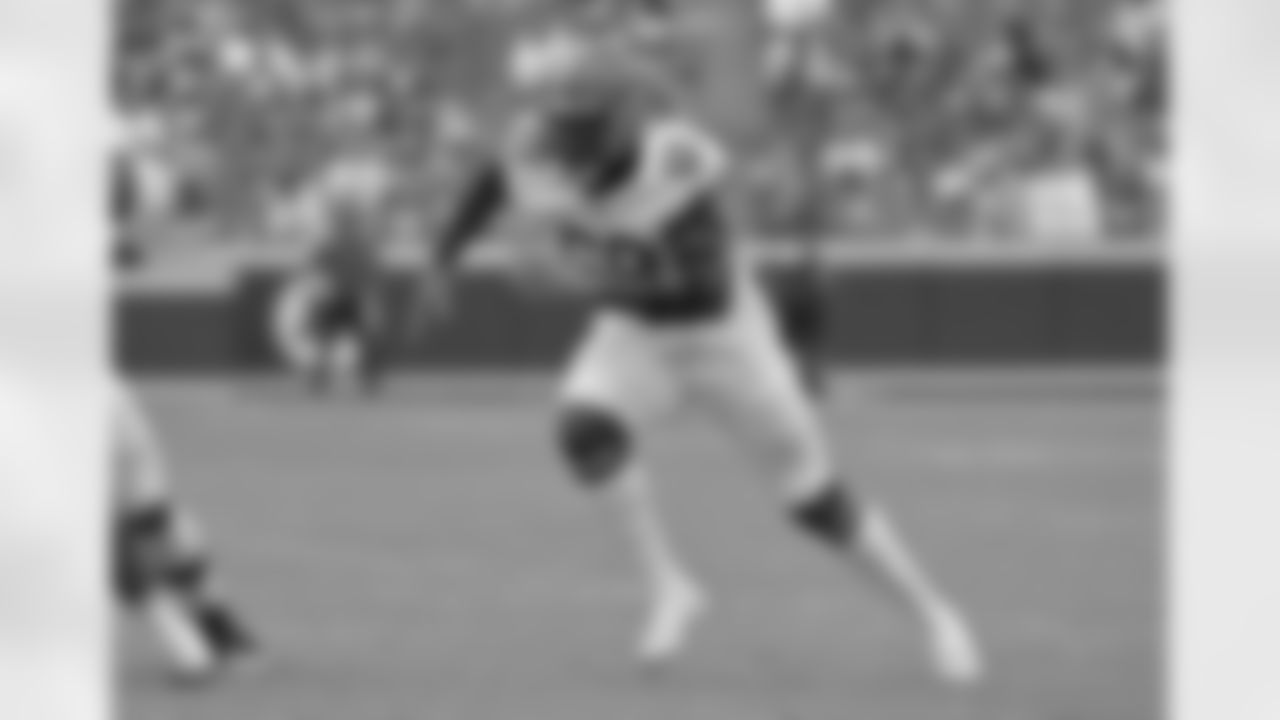 Cleveland Browns defensive end Jeremiah Martin (69) rushes during an NFL preseason football game against the Kansas City Chiefs Saturday, Aug. 26, 2023, in Kansas City, Mo.