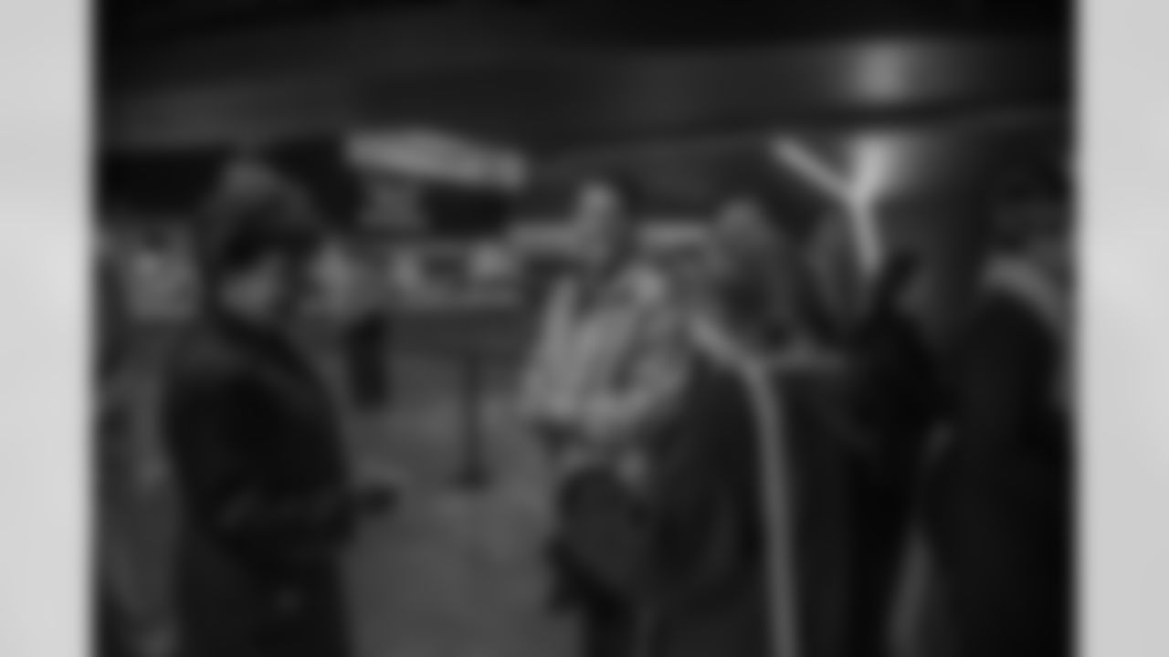 New Orleans Saints Owner Gayle Benson and recent Saints Hall of Fame inductee Tracy Porter greeted season ticket holders as their names were added to the 50th Season Ticket Holder monument prior to the Saints game on Sunday, Dec. 14, 2025.