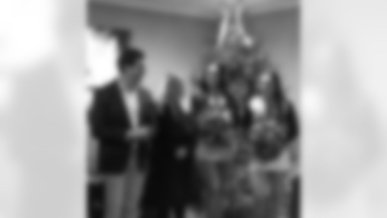 New Orleans Saints tight end Juwan Johnson, cornerback Alontae Taylor, and wide receiver Devaughn Vele attended the Louisiana Cat Hope Ignites Holiday Party on Tuesday, Dec. 16, 2025.