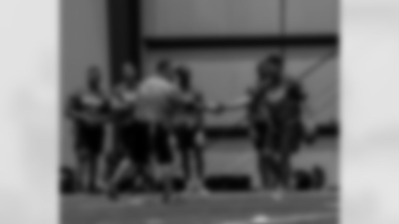 The New Orleans Saints and Dudley DeBosier hosted members of the Army, Marines, Air Force, Navy, and Coast Guard at the Ochsner Sports Performance Center for the 2026 Battle of the Branches on Thursday, January 29. Saints legend Pat Swilling, former defensive end Buford Jordan, and former kicker Greg Fassitt, along with Saints quarterback Tyler Shough and center Erik McCoy, were in attendance for the round-robin tournament featuring challenges such as tug-of-war, the 40-yard dash, and field goal kicking.